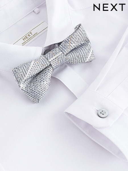 White Long Sleeve Shirt And Bow Tie Set (3mths-7yrs) (N30902) | AED44 - AED51