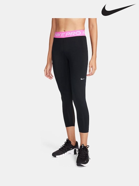 Negru/roz - Leggings tăiați Nike Pro 365 (N30912) | 136 LEI