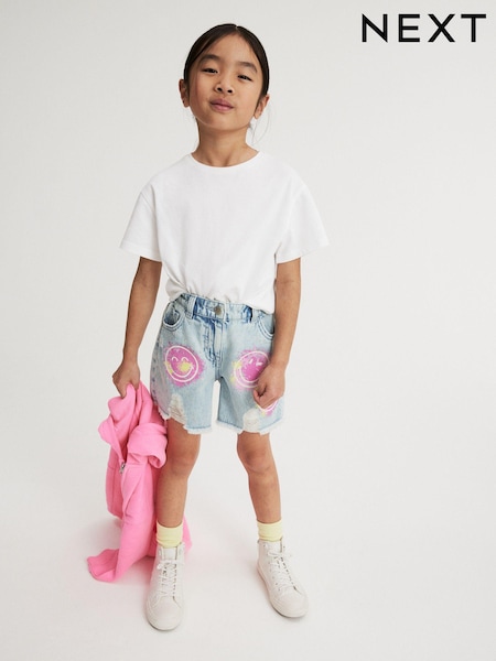 Light modra Denim Smileyworld - 100% Cotton Frayed Edge Denim Shorts (3-16yrs) (N30977) | € 15 - € 19