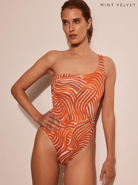 Mint Velvet Hardware One Shoulder Swimsuit (N31019) | 232 LEI