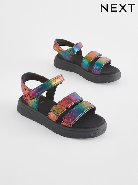 Rainbow Metallic Chunky Wedge Sandals (N31129) | €13 - €18
