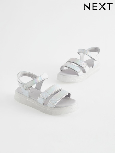 Silver Metallic Chunky Wedge Sandals (N31131) | €13 - €18