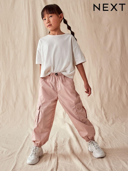Svetlo roza - 100% Cotton Parachute Cargo Trousers (3-16yrs) (N31206) | € 13 - € 17
