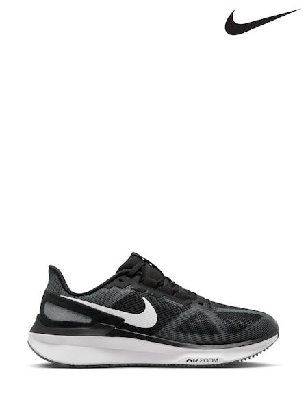 Nike Black/White Structure 25 Road Running Trainers (N31267) | €108