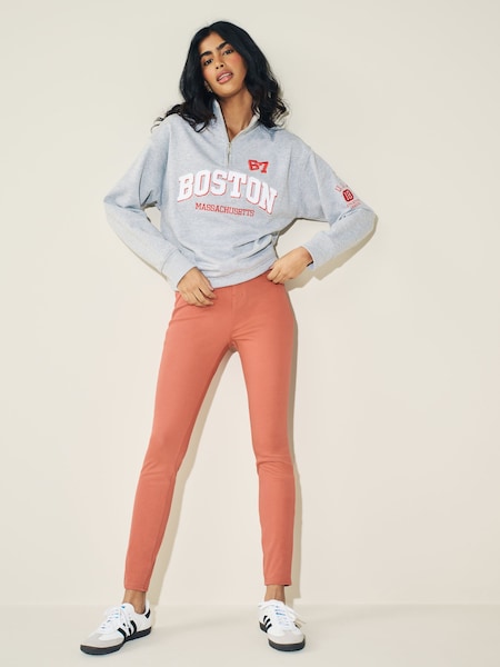 Terracotta Brown Jersey Denim Leggings (N31292) | €5