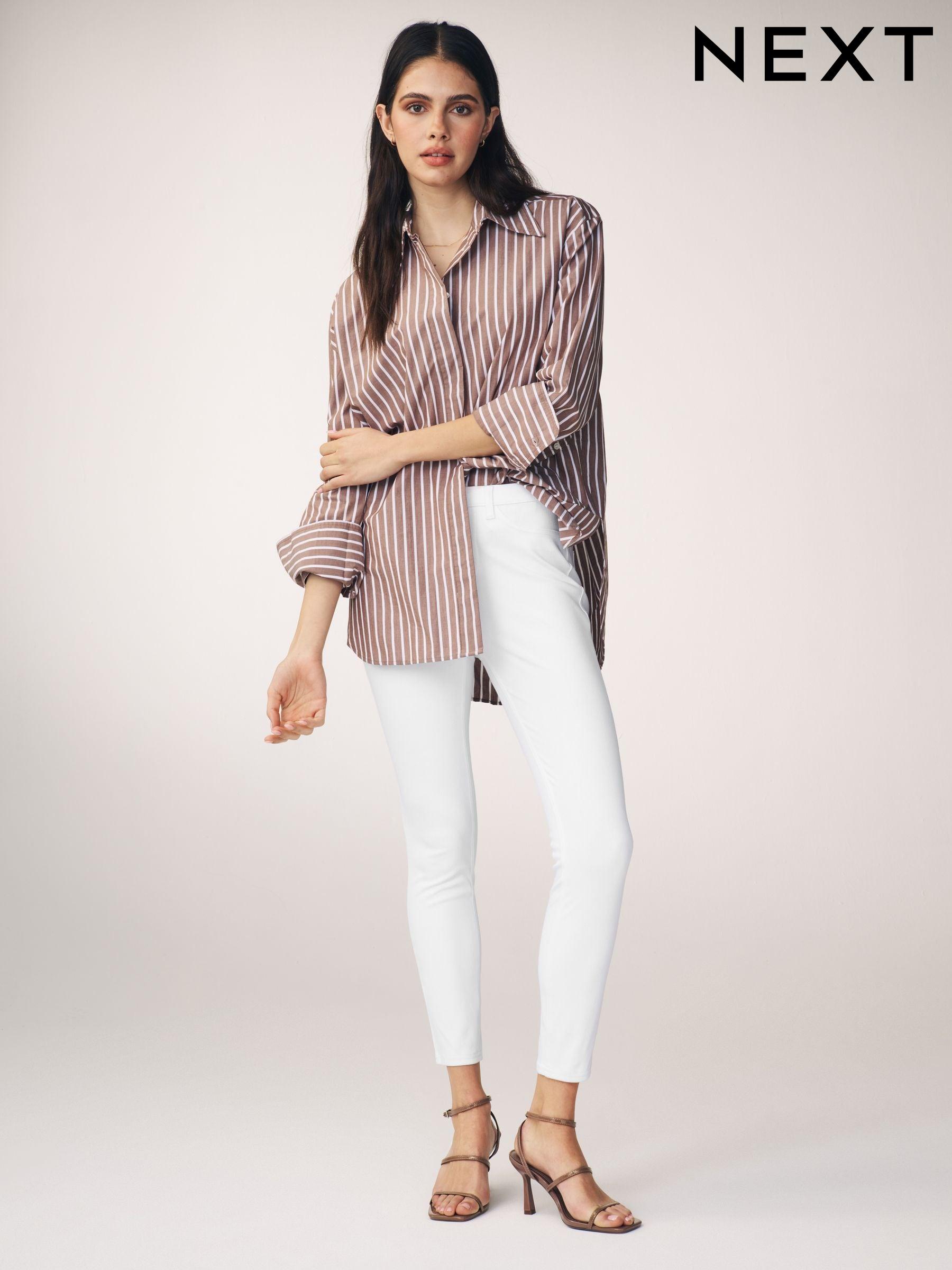 Long white leggings discount