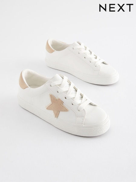 Weiß/Neutral - Geschnürte Turnschuhe mit Stern (N31315) | 19 € - 27 €