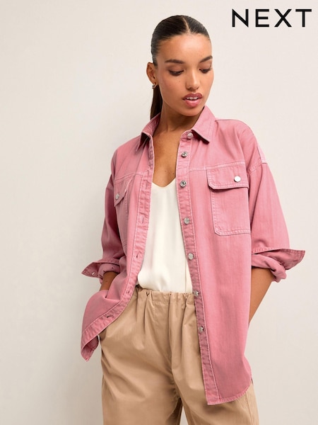Pink Oversized Denim Shirt (N31335) | €8