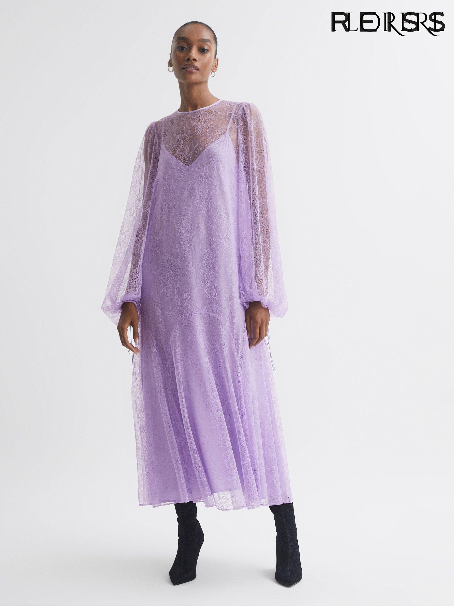 Dresses Purple Lace Midi Wedding Next Oman