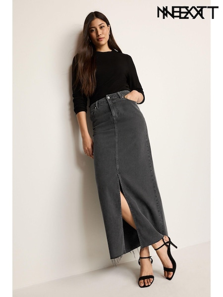 Black Denim Maxi Skirt (N31652) | €13