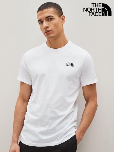 The North Face White Chrome Mens Simple Dome T-Shirt (N31690) | $42