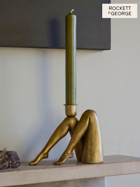Rockett St George Gold Taper Candle Holder (N31784) | €27