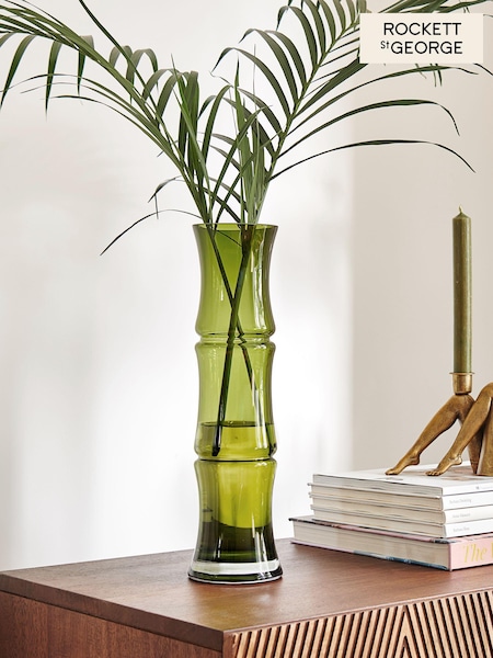 Rockett St George Green Large Bamboo Vase (N31786) | €35