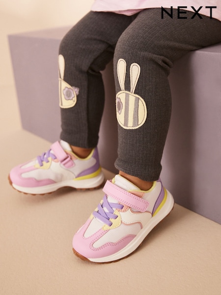 Biały/różowy/żółty - Elastic Lace Chunky Trainers (N31797) | 81 zł - 90 zł