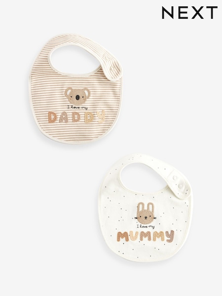 Blanco Mummy/Daddy - Baby Regular 100% Cotton Bibs 2 Pack (N31807) | 8 €