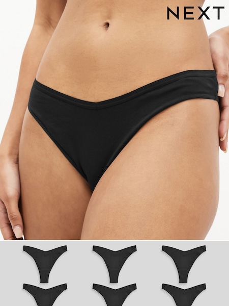 Черный - Cotton Rich Knickers 6 Pack (N31822) | €6