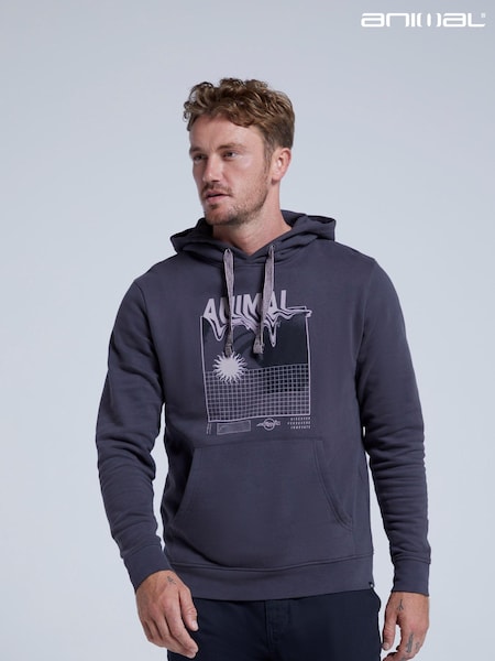 Animal Mens River Organic Wavey Hoodie (N31898) | ‏251‏₪
