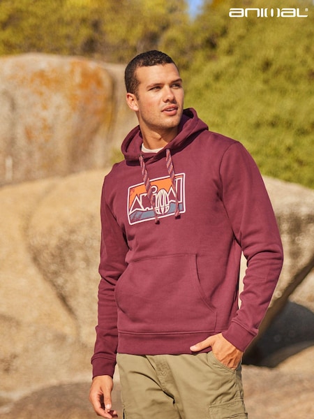Animal Mens River Organic Printed Hoodie (N31899) | 178 LEI