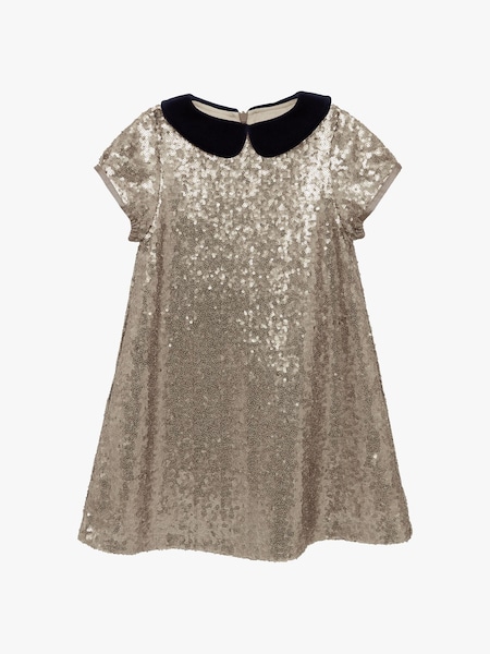Trotters London Gold Sequin Christmas Party Dress (N32033) | €61 - €66
