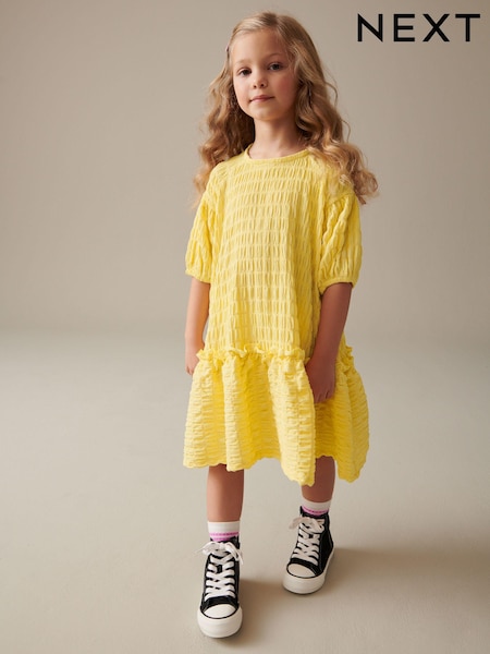 Sanftes Gelb - 3D Texture Dress (3-16yrs) (N32142) | 7 € - 9 €