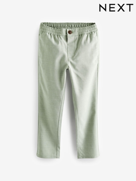 Mint Green Smart Linen Blend Trousers (3-16yrs) (N32185) | AED17 - AED23