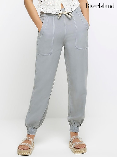 River Island Grey Grey Cuffed Easy Joggers (N32242) | €13