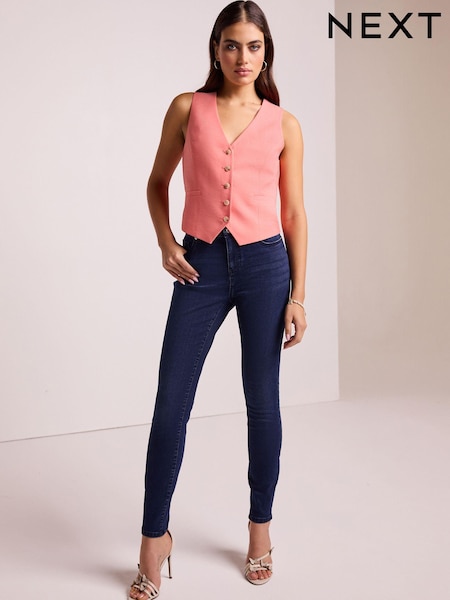 Blugi denim albastru cerneală - Blugi skinny (N32361) | 94 LEI