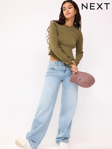 Albastru deschis - Baggy Wide Leg Jeans (N32363) | 171 LEI