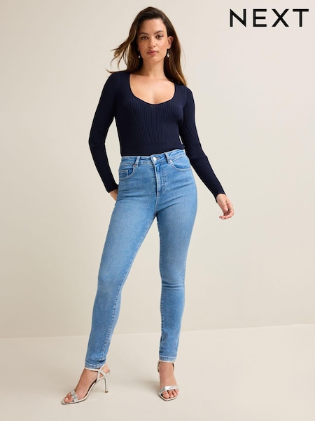 Denim, Mittelblau - Superweiche Skinny Jeans (N32375) | 18 €