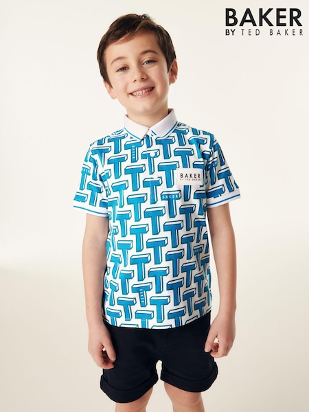Baker by Ted Baker All Over Printed Polo Shirt (N32414) | €12.50 - €15.50