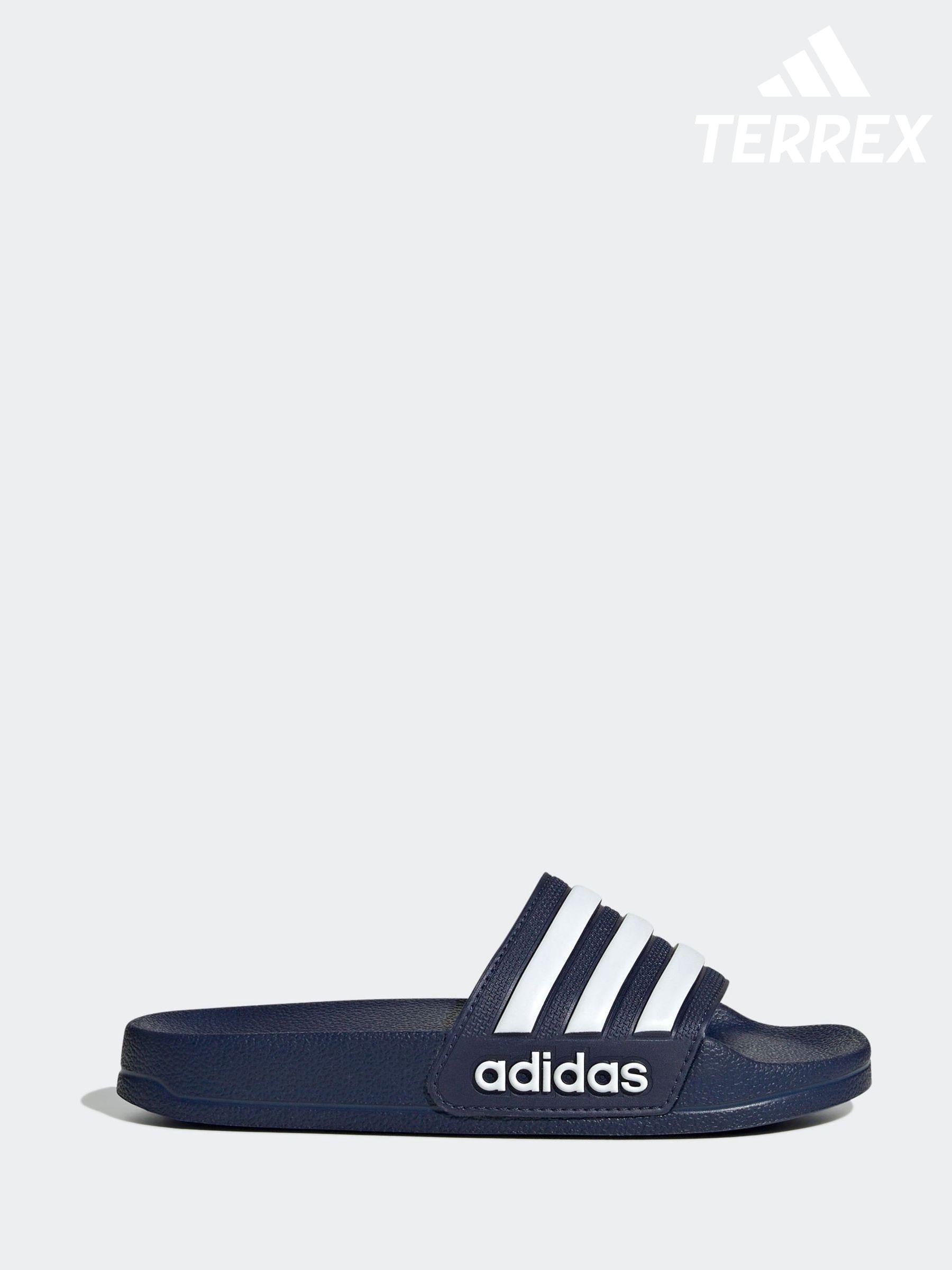 Navy blue adidas sandals 2025