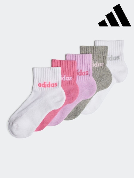 Mehrfarbig - adidas Kids Linear Ankle Socks 5 Pairs (N32595) | 16 €