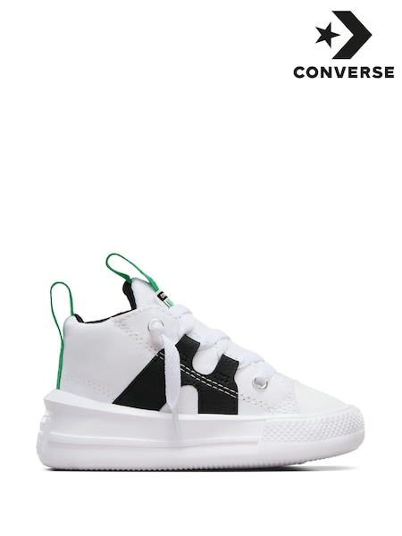 Converse White Youth Ultra Mid Trainers (N32673) | AED116