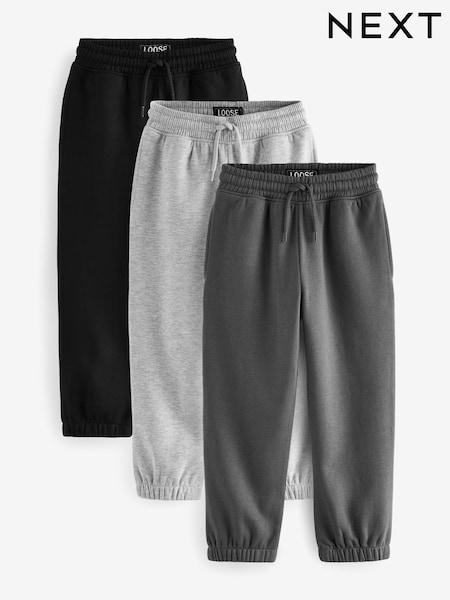 Schwarz/Grau/Anthrazit - Joggers 3 Pack (3-16yrs) (N32680) | 34 € - 55 €
