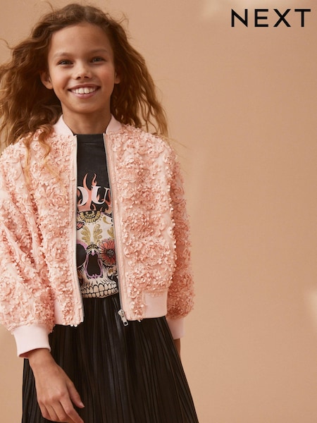Pink - 3D Floral Bomber Jacket (3-16yrs) (N32811) | 18 € - 20 €