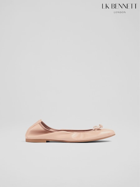 LK Bennett Natural Trilly Leather Ballerina Pumps (N32813) | €203