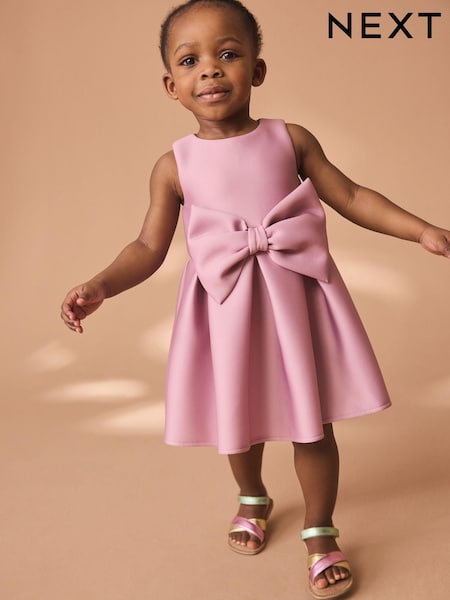 Pink - Bow Party Dress (3mths-7yrs) (N33080) | 11 € - 12 €