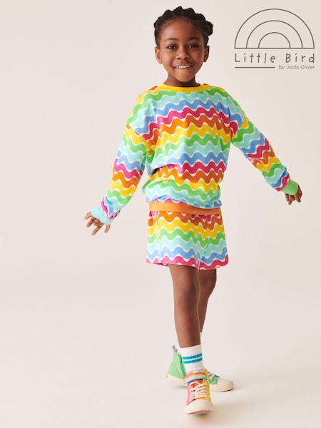 Mehrfarbige Pastelltöne/Frottee - Little Bird by Jools Oliver 100% Cotton Sweat Top and Shorts Set (N33119) | 17 € - 21 €