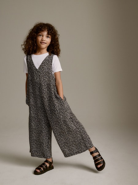 Black/White Spot Jumpsuit And T-Shirt Set (3-16yrs) (N33126) | € 9 - € 12
