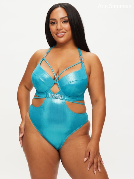Ann Summers Blue Maldives Metallic Underwired Swimsuit (N33163) | €25