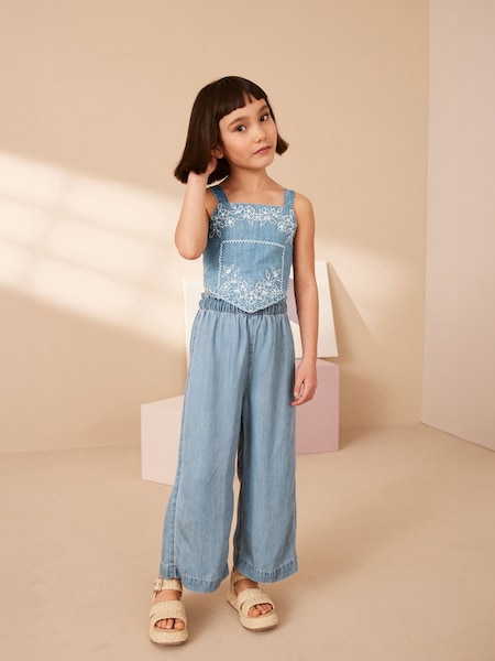 Blue Denim Embroidered Cami Top (3-16yrs) (N33303) | €7 - €8.50