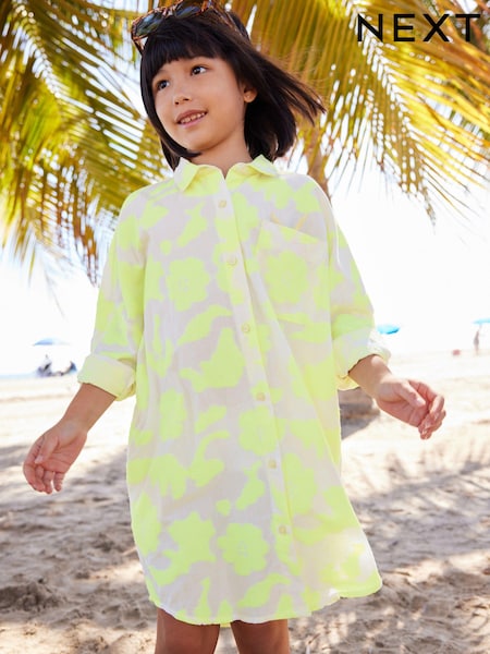 Yellow Textured Shirt Dress (3-16yrs) (N33307) | €11 - €15