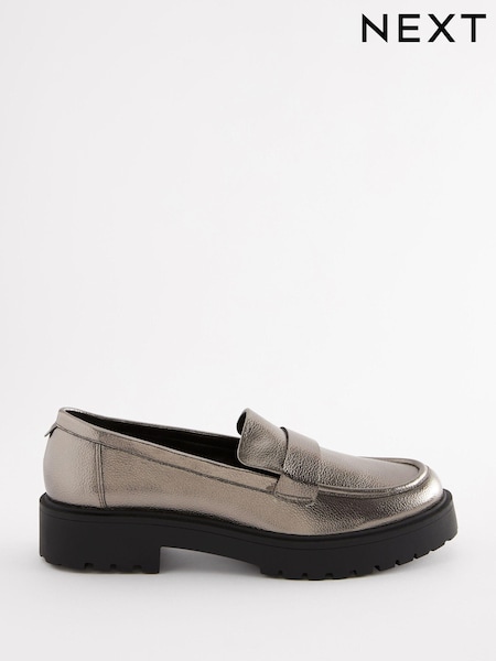 Pewter Grey Extra Wide Fit Forever Comfort Chunky Loafers (N33548) | €9.50