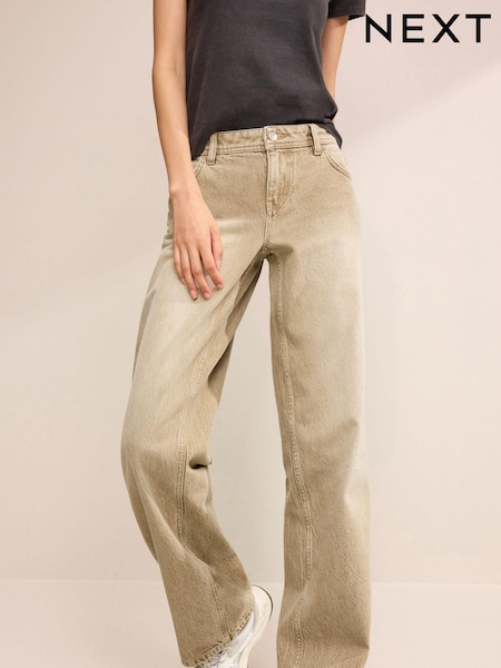 Beige Baggy Wide Leg Jeans (N33612) | €25