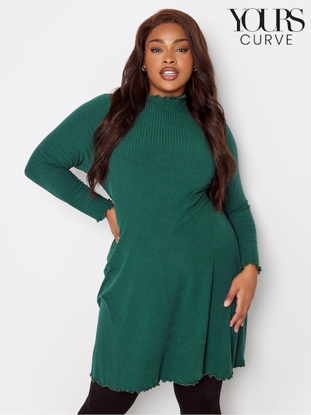 Grün - Yours Curve Lettuce Edge Longsleeve Tunic (N33617) | 7 €