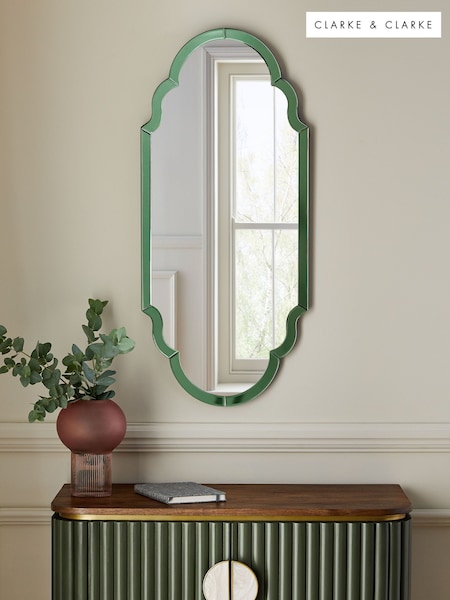Clarke & Clarke Green Wobble Glass Mirror (N33648) | €163