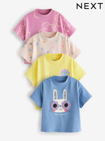 Blue Bunny Character 100% Cotton Short Sleeve T-Shirts 4 Pack (3mths-7yrs) (N33664) | € 10 - € 12