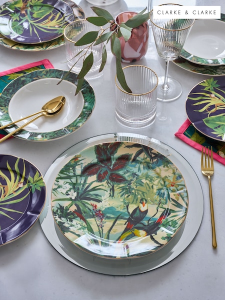Clarke and Clarke Navy Blue/Tropical Green Toucan 12 Piece Set (N33686) | €136