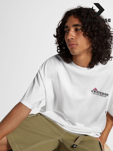 Converse White 100% Cotton Mushroom House T-Shirt (N33762) | €23