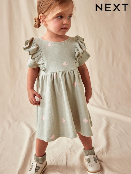 zelena - Short Sleeve Frill Textured Dress (3mths-7yrs) (N33916) | € 7 - € 9